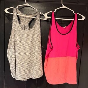 Stylish Women's Tank Tops - Gray and Pink